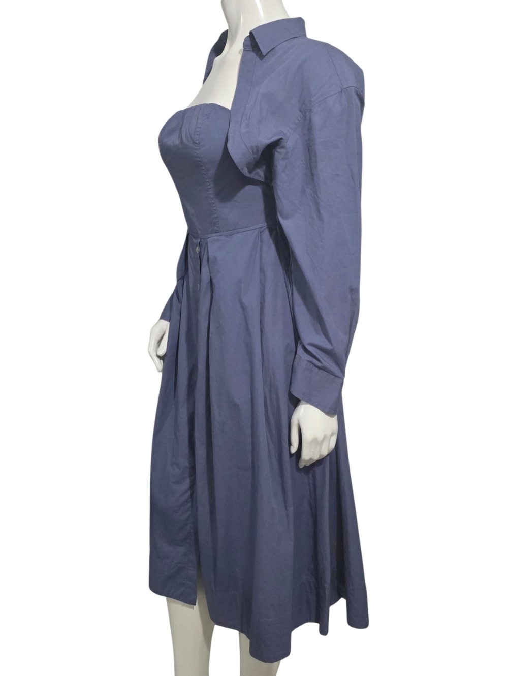 Free People Isley Midi Dress Button Down XS NWT - Picture 6 of 16